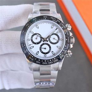 14% rabatt på Watch Watch Luxury Mens 40mm 4130 Top Mechanical Movement Ceramic Bezel 904L rostfritt stål Remrengöringsfabrikstillverkning