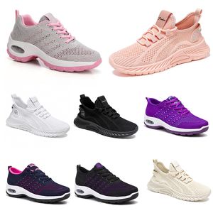 New Men Women Shoes Hiking Running Flat Shoes Soft Sole Fashion Purple White Black Comfortable Sports Color Blocking Q50-1 GAI GAI TR