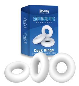 Sex Toy Massager Vibrator Penis Cock Ring Silicone Rubber Male Products Strong Delay Ejaculation for Men Adult4198384