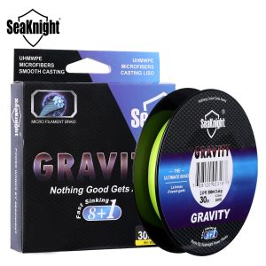 Linie SEAKNOght Gravity G9 9 Strand Szybka linia połowowa PE 150 m 300m 8 + 1 silny napięcie Linia wędkarska Włókno GTX