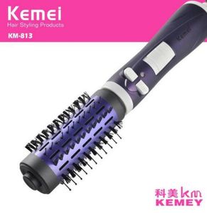 Kemei km813 multifuncional anion elétrico automático rotativo secador de cabelo modelador rolo escova família cuidados com o cabelo ferramentas estilo1993393