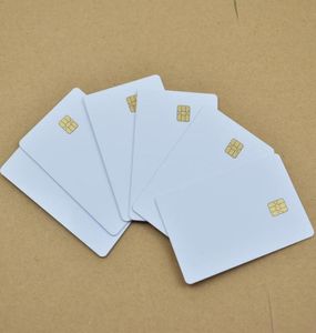 10 teile/los ISO7816 Weiße PVC Karte mit SEL 4442 Chip Kontakt IC Karte Leere Kontakt Smart Card6487279