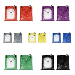 Sacos de compras criativo tie-dye saco sublimação em branco tote para diy doce cor algodão linho ao ar livre bolsa portátil