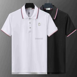 T-Shirts Mens Men's Polo Shirt Designer Man Fashion T Shirts Casual Golf Polos Chest badge Top Black and white solid colors size M-3XL 240304