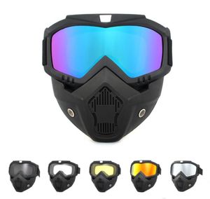2022 Avtagbar utomhusmotorcykelglasögon Mask Offroad Cycling Ski Sport ATV Dirt Bike Racing Glasses Motocross Goggles WindProo9008198