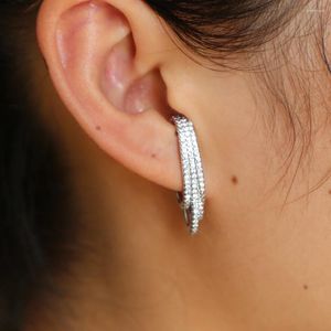 Studörhängen 2024 Design Micro Pave CZ Long Top Botton Ear Studs Earring Copper Lead Nickle Free Dazzling Chic smycken