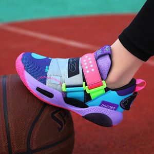 Kids Basketball Tennis Shoes Children Sneakers for Big Girls and BoysToddlers Sports Flats Non-Slip Sole 7-15Y Size 31-43# 240219