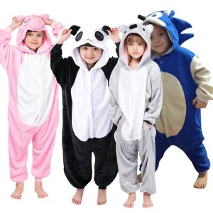 Costumi Bambini Kigurumi Unicorno Pigiama Gatto Bambini Baby Animal Tuta Tuta Tutina OnePiece Sleepwear Ragazze Cosplay Pigiama Costume