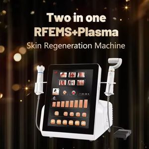 Plasma RFEMS Macchina 2 Maniglie Plasma Lift Rimozione della cicatrice Anti rughe Trattamento dell'acne Ringiovanimento della pelle Anti invecchiamento