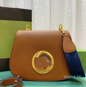 Novo designer crossbody sacos de couro feminino tira lona cinta marrom preto bolsas 22cm 29cm dois tamanhos