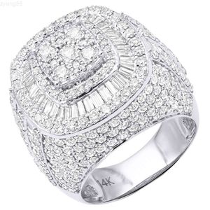 Medboo Wholesale Jewelry 14Kホワイトゴールド7.00合計CTW VVS Moissanite Diamond Pinky Ring Luxury Vintage Engagering Ring