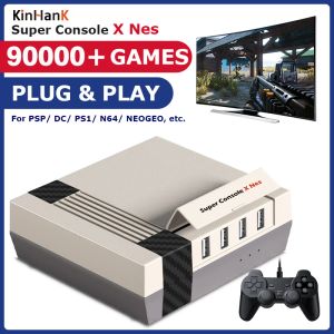 コンソールレトロミニゲームコンソールスーパーコンソールx NESビルトイン90000ゲームポータブルビデオゲームプレーヤー50エミュレータPSP/PS1/SNES/NES/N64