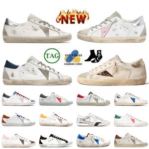 Top Fashion Low Leather Moafers Designer Casual Surperstar Sapatos Atacado Nunca Pare Oreaming Star Platform Golden Trainers Do-old Dirty Sneakers