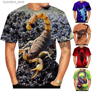 T-shirt da uomo T-shirt moda uomo Estate Casual Manica corta Scorpione T-shirt con stampa 3D L240304