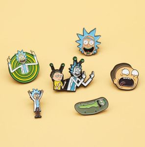 Estranho Alcoólicos Cientista Rick Sanchez Esmalte Pin Americano Ficção Científica Comédia Broche de desenho animado para lapela cachecol casaco Badge2608082