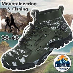 Athletic Shoes Hot Sale Mens Trail Running Mountain Breattable vandring Trekking Trainers Arch Support Walking Water Resistants Shoes Gai Black Comfort