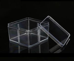 Großhandel Quadratische Kunststoffbox 9,5 * 9,5 cm für kleines Zubehör Transparente PVC-Verpackungsboxen mit Deckelbehälter