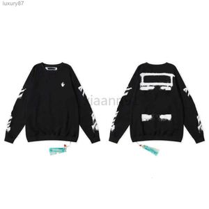 Herren Hoodies Sweatshirts Off Designer Luxus Stil Trendige Mode Pullover Gemalt Pfeil Krähe Streifen Harajuku Pullover Streetwear Weißes Sweatshirt Ygda