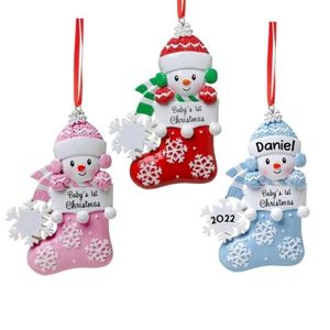 Baby First Christmas Ornaments Snowbaby With Snowflake Christmas Tree Ornament WLY935240Y