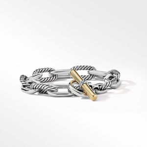 Anelli Dy Twisted Orecchini ad anello bicolore per donna Moda Argento Hot designer argento Gioielli donna diamante di lusso Bracciale vintage orecchino regalo di nozze con scatola