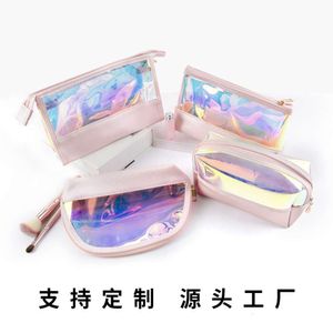 Xiaoxiang Laser Waterproof Transparent Instagram Wind Travel Set Washing And Makeup Bag Large Capacity Luggage 470866