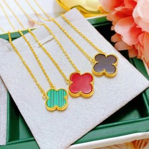 2024 new Designer Necklace 18K Gold Plated Necklaces Luxury Flowers Four-leaf Clover Cleef Fashional Pendant Necklace Wedding Party Jewelry
