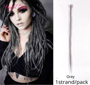 Dreads Extensions Hair Long Nepal Felted Wool Synthetic Dreadlocks Crochet Hair Extensions virkningsflätor för barn och vuxen8562687