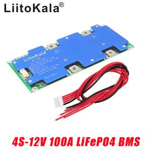 Liitokala 4S 12V 100A BMS LIFEPO4リチウムリン酸塩バッテリー保護回路ボードバランスの取れた充電付き