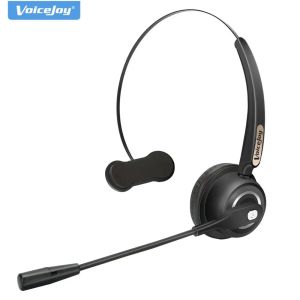 Kopfhörer Professionelles Bluetooth-Headset mit Mikrofon, kabelloser Kopfhörer, schwarzes Kopfband, bis zu 12 Stunden Freisprechfunktion für Anrufe und Musik