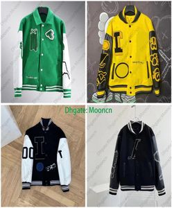 Moda varsity hayvan mektubu havlu nakış ceketleri tığ işi çiçek beyzbol ceketi cadde çiftleri kadınlar erkekler ceket hfxhjk103491455