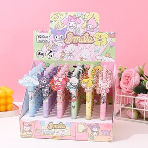 36 teile/los Neue Stile Metall Stahl Clip Cartoon Kuromi Stift Cartoons Neutral ST Schnell Trocken Schwarz Gel Stifte Schule Bürobedarf kinder Schreibwaren 3050