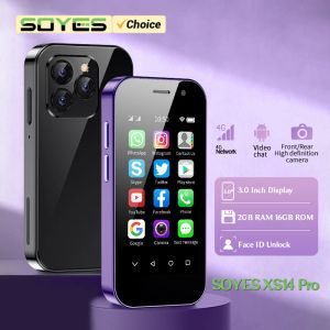 Soyes XS14 Pro Mini 3.0 inç Akıllı Telefon 4G LTE 2GB RAM 16GB ROM Android 9.0 Dört Çekirdek 2600mAH Yüz Kimlik Türü C OTG Küçük Telefon