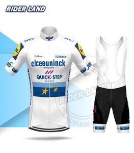 Abbigliamento da ciclismo da uomo Quick Step Pro Team Maglia a maniche corte Set Europeo Deceuninck 2020 Uniforme da corsa estiva per bici da strada4965098