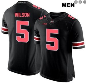 2019 New Men Ohio State Garrett Wilson 5 Real Full Hafdery College Jersey Rozmiar S4XL lub Custom Dowolne nazwisko lub numer Jersey7074223