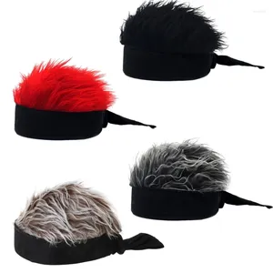 Береты модные хип-хоп женские мужские шапочки со смешными волосами винтажная шляпа с черепом