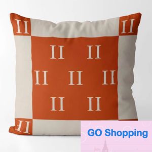High-End Nordic Orange Ins Style Pillow Cover Modern Model Room Bedroom Simple Throw Pillow Car Cushion ryggstöd