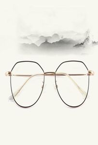 Whole antiblue glasses male irregular metal glasses frame 9038 retro large frame flat mirror female glasses frame6824566