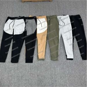 2024 Spring och Autumn Track Pants Ny skarvad luftlager Bomullssportstrån Tie Foot Guard Training Running Long Pants for Men