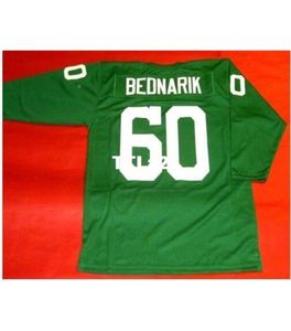 Erkekler 60 Chuck Bednarik Özel 34 Sleeve College Forma Boyutu S4XL veya özel herhangi bir isim veya numara jersey7079017