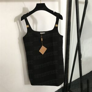 Designer Weste Kleider für Frauen Metall Brief Sling Röcke Party Nachtclub Sexy Schwarzes Kleid Damen Kleidung