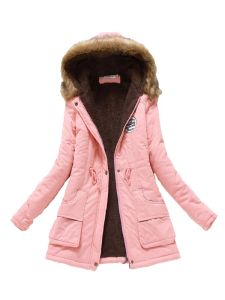パーカーコート女性服2023秋の冬の新しいファッションロングルーズスリムプラスベルベット暖かさフード付きパーカコート