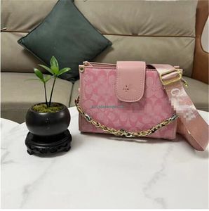 2024 klassische Umhängetaschen Brand Kette Schulter Crossbody Taschen Mode Wallet Women Handtaschen Handtaschen Messenger Leder kleine quadratische Designerin weibliche Abendhalle