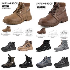 Boots Winter Men Boots Plush Leather Waterproof Sneakers Climbing Shoes Unisex Women Outdoor Non-slip Warm Hiking Ankle Boot Ma GAI