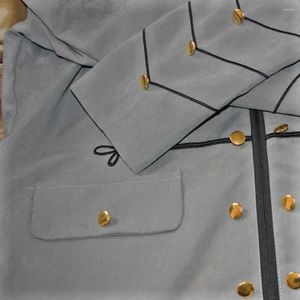 Herrjackor män militär retro frock steampunk jacka kläder stativ gotisk vintage punk medeltida krage kappa