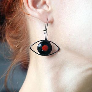 Dangle Earrings Gothic Red Evil Eye Resin For Women Vintage Original Desinger BOHO Drop Earings Jewelry 2024