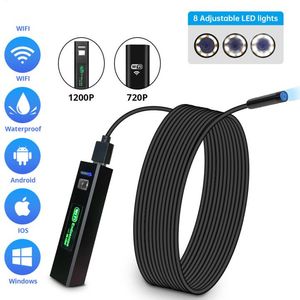 1200p WiFi Endoskop Kamera Vattentät inspektion Snake Mini Camera USB Borescope för bil för iPhone Android -smartphone2731719