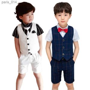 Suits Boys High Quality Vest Suit for Wedding Kids Vest+Shorts Formal Suit Gentleman Party Dress Children Graduation Tuxedo Costume