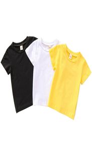 Kids Solid Colors Tshirts 3 Colors Short Sleeve Tops Infant Toddler Baby Clothes Boys Casual Tshirts Vetement Bebe 062101281914325