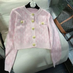 New Women's Sweaters 2024 Spring Women Casual Fashion Knitting Designer Sweaters Pink Brown Blue 3-color