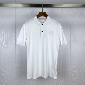 Frühling und Sommer Stonre neue einfarbige Bruststickerei Small Label POLO-Shirt Herren- und Damen-Lose Baumwolle Kurzarm-T-Shirt UJ17